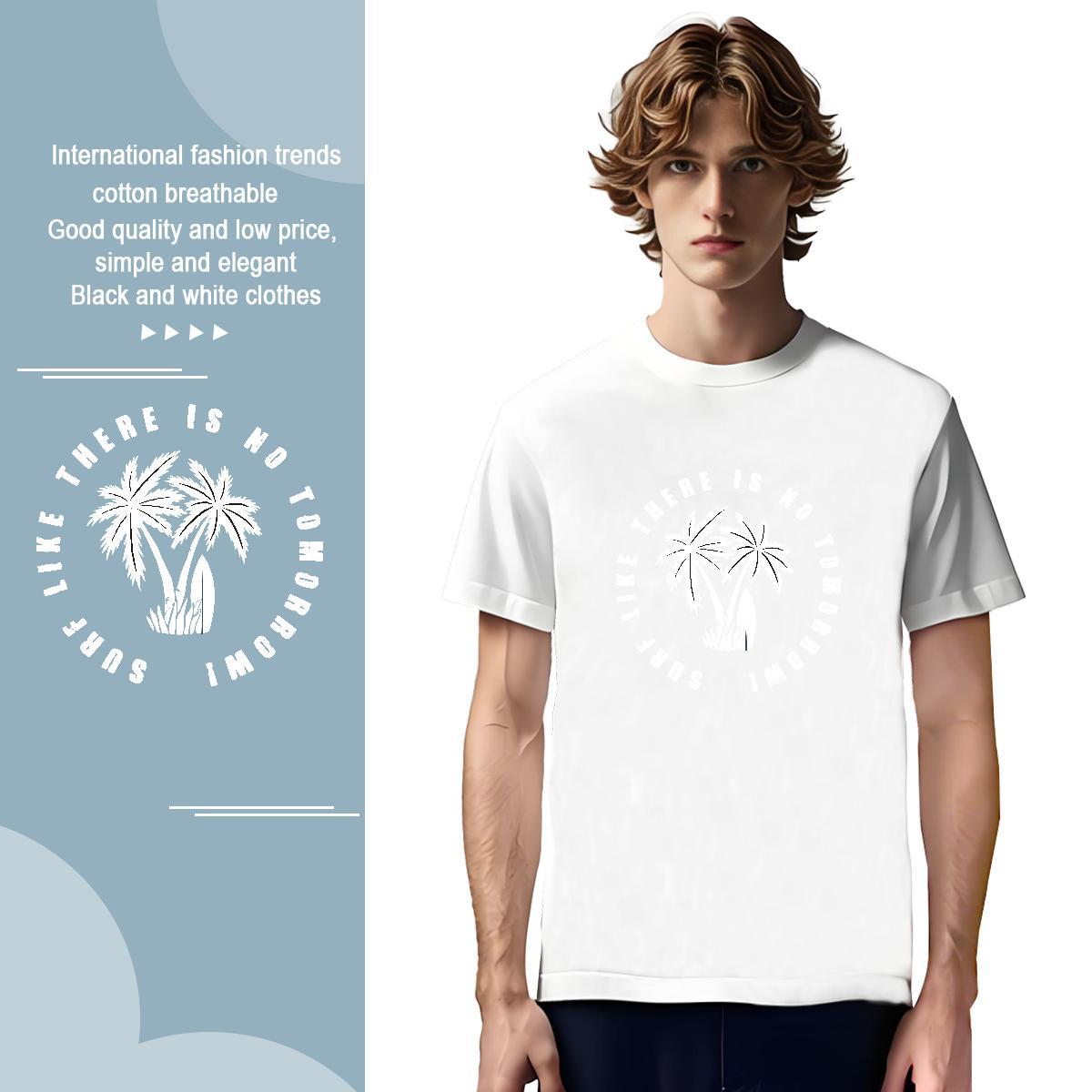 Loose Fit beach 230g 100% Cotton Couples T Shirts Casual Crew Neck Breathable Men T Shirts Wholesale Cartoon Printing L-4XL Wear