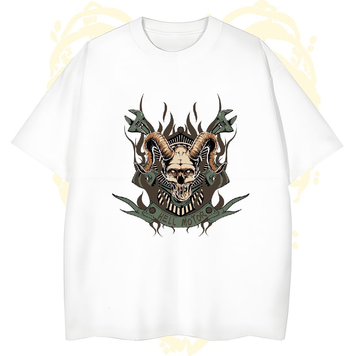 Cool T-Shirts shape Breathable Crew Neck Street wear Hip Hop Cartoon Printing L-4XL 230g Pure Cotton Tshirt for Man Woman DIY Customized Tops
