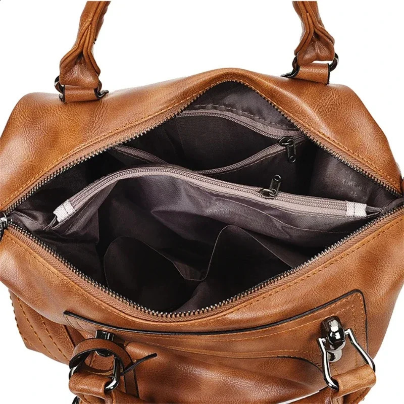 Contrasting Colors Zipper Pu Soft Surface TopHandle Bags Casual Large Capacity 2024 for Women Womens Handbags y240914