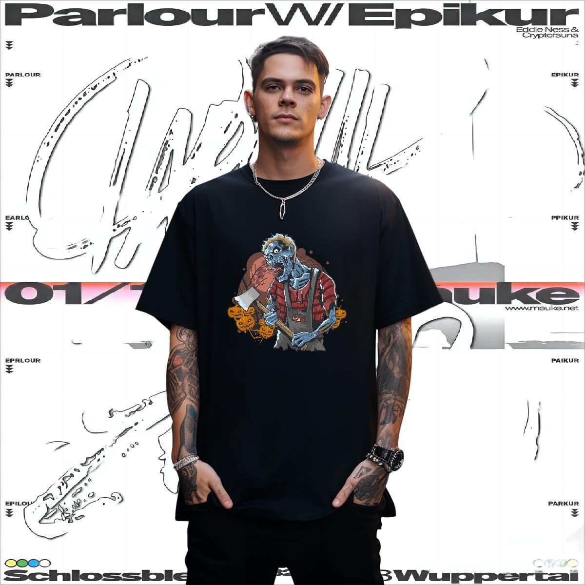 2024 New Men Tshirts zombie Hip Hop 230g Pure Cotton Tees Shirts Breathable Soft TOP Quality T-Shirts Custom Big Size