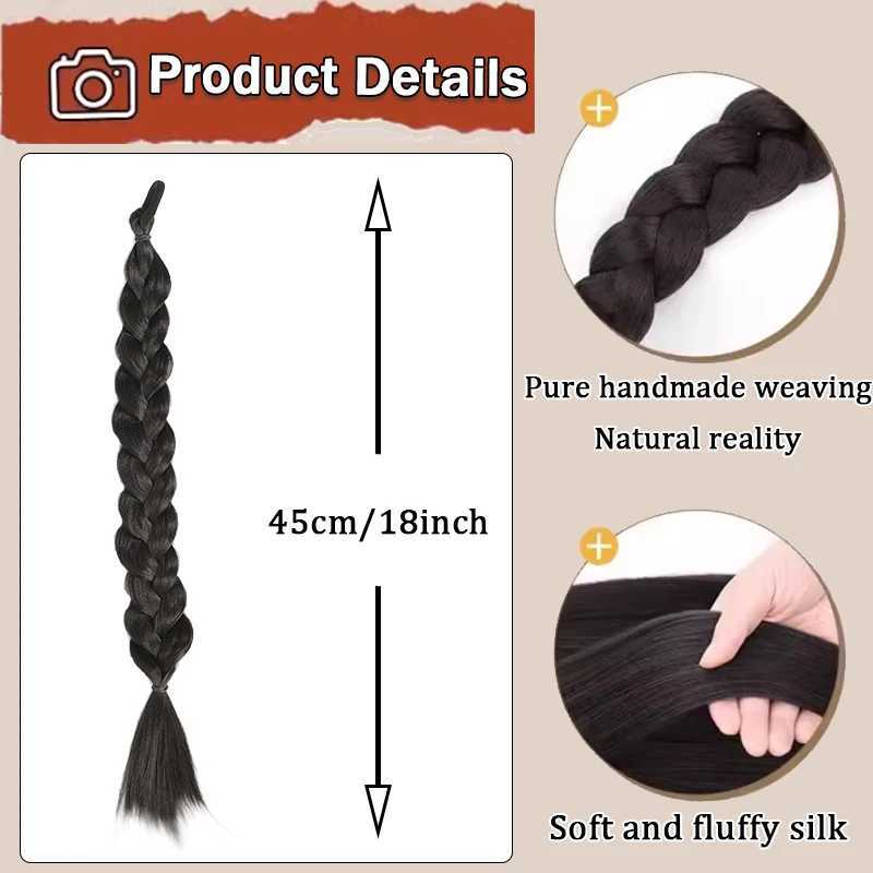 Unique Yaki straight braided ponytail suitable for women practical and easy to wear suitable for fashionable and avant-garde people W240817