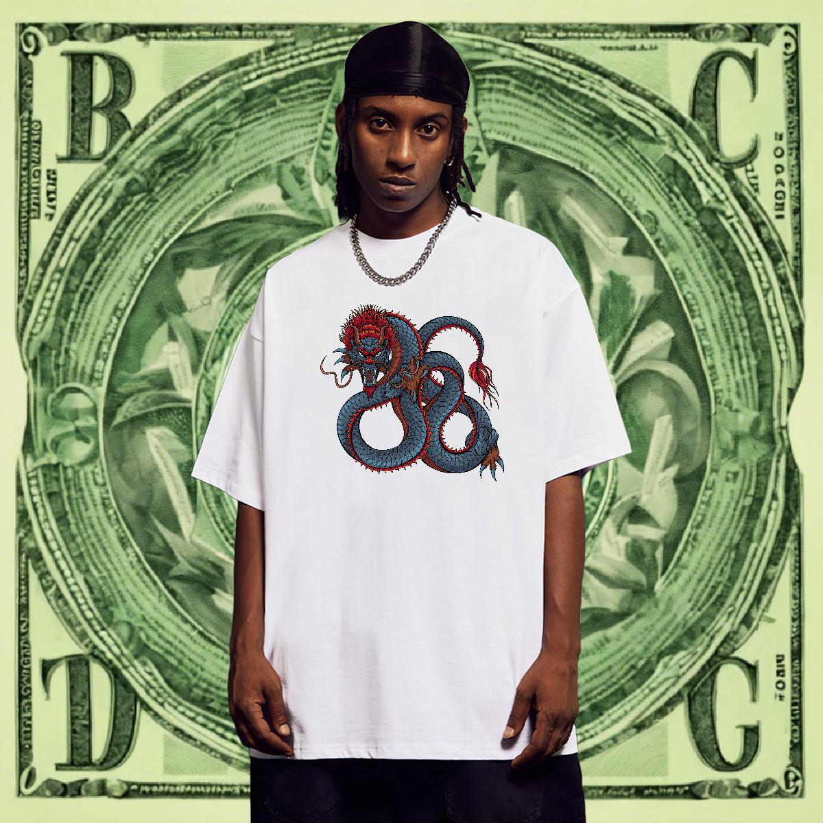 Cool Tshirts Hip Hop Street 230g Pure Cotton Customized Print Breathable Crew Neck ferocity Man T Shirts Fashion Wear
