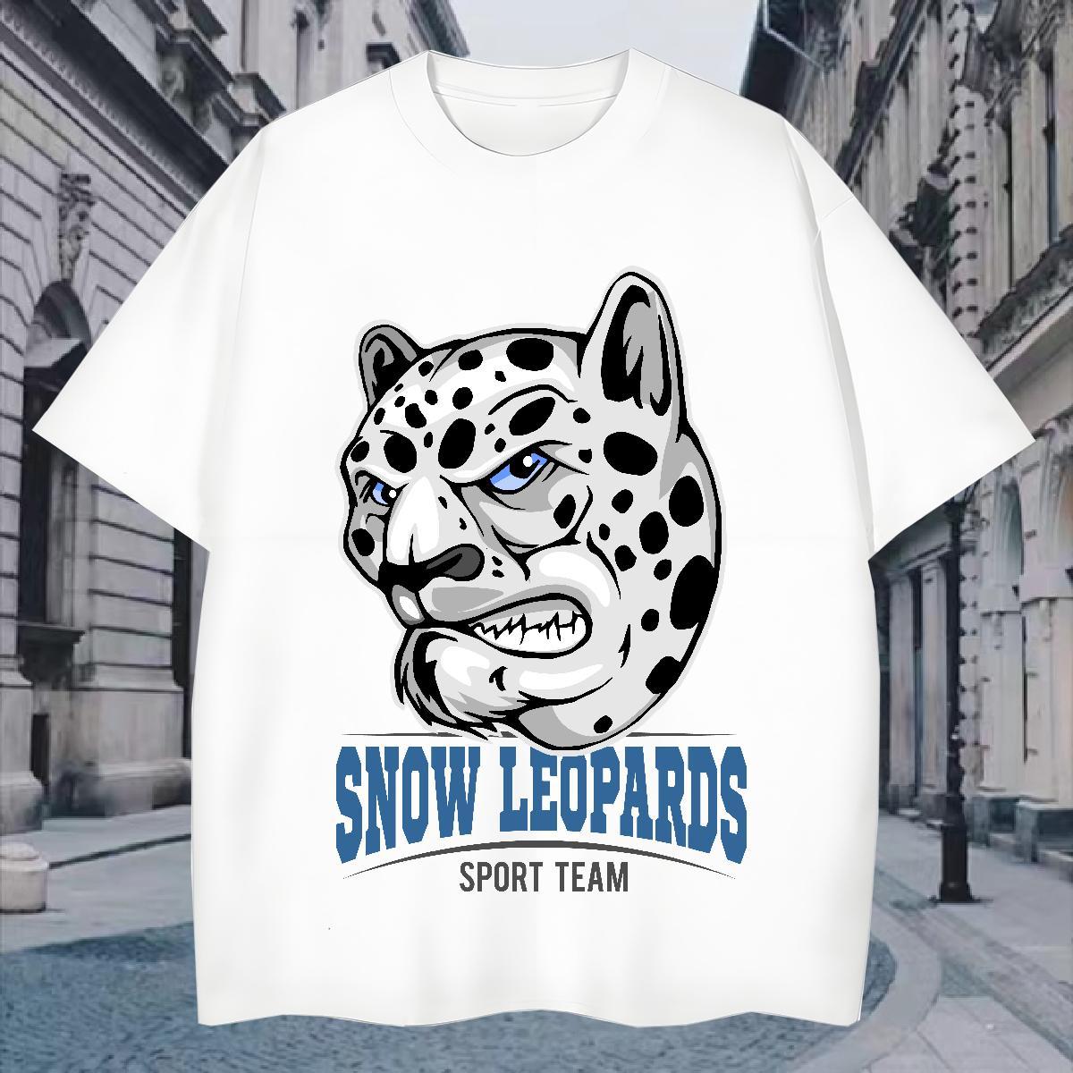 Man T Shirts 100% Cotton 230g leopard Casual Daily Wear O Neck Short Sleeves Plus Size Custom Mens Tshirts Stylist Designer Tees Shirts