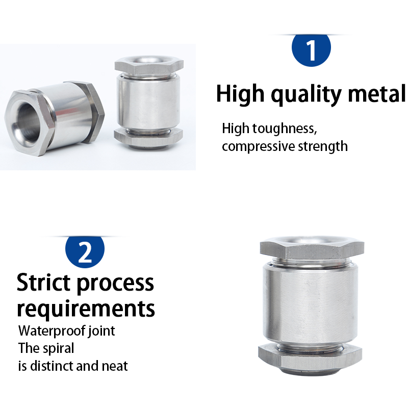 Marine-Grade Stainless Steel Stuffing Box with Cable Seal Durable Waterproof Connection (Models TJ8/13/16/19/24)