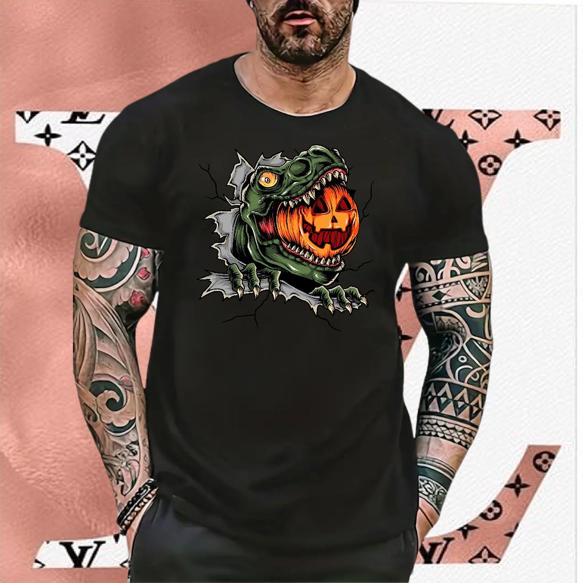 2024 Summer pumpkin Men Tshirts 230g Pure Cotton Man T Shirts Anime Casual Beach Breathable Short Sleeve High Quality Top Tees