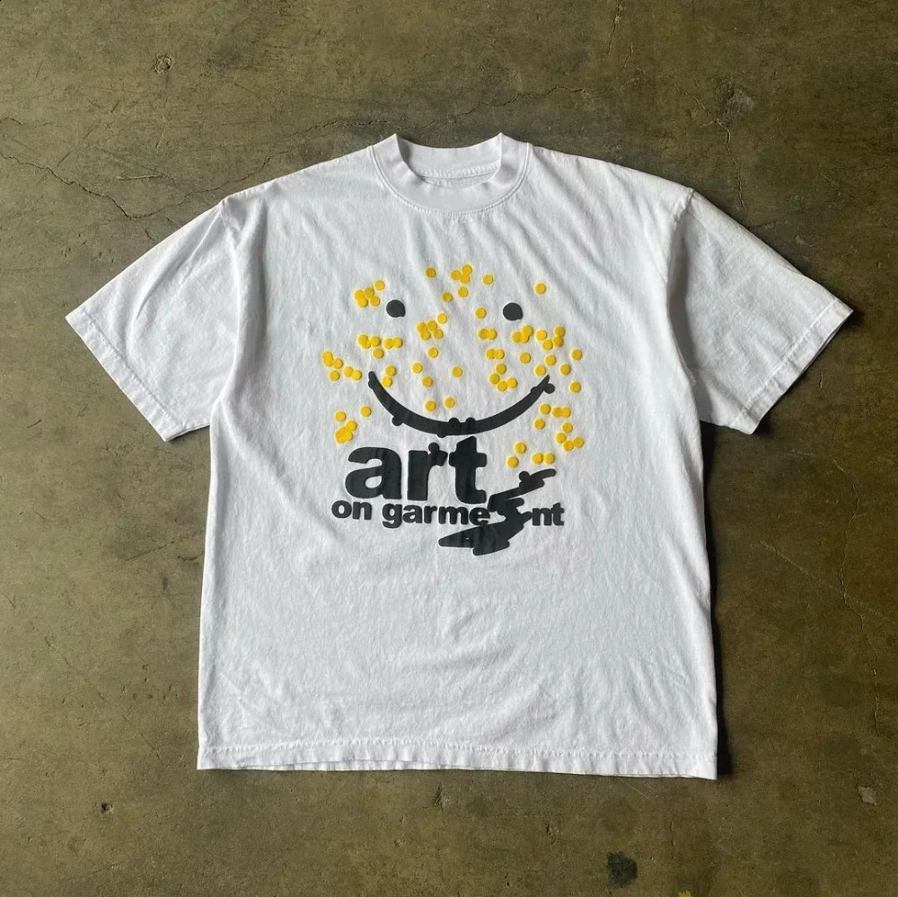 American Fashion Trend Letter Print Cotton T-shirt Women Y2K Street Hip Hop Retro Joker Short Sleeved Couple Casual T-shirt 240819
