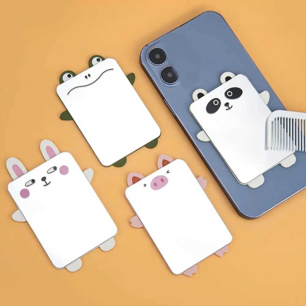 Mini Phone Back Sticker Portable Panda Rabbit Animal Cosmetic Mirror Acrylic Make-up Mirror Y240819