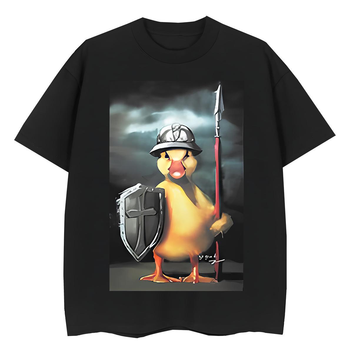 Wholesale Tshirt for Man Woman duck Home Outdoor 230g 100% Cotton Tees Shirts Pure Cotton Loose Fit Man T Shirts DIY Logo Oversized