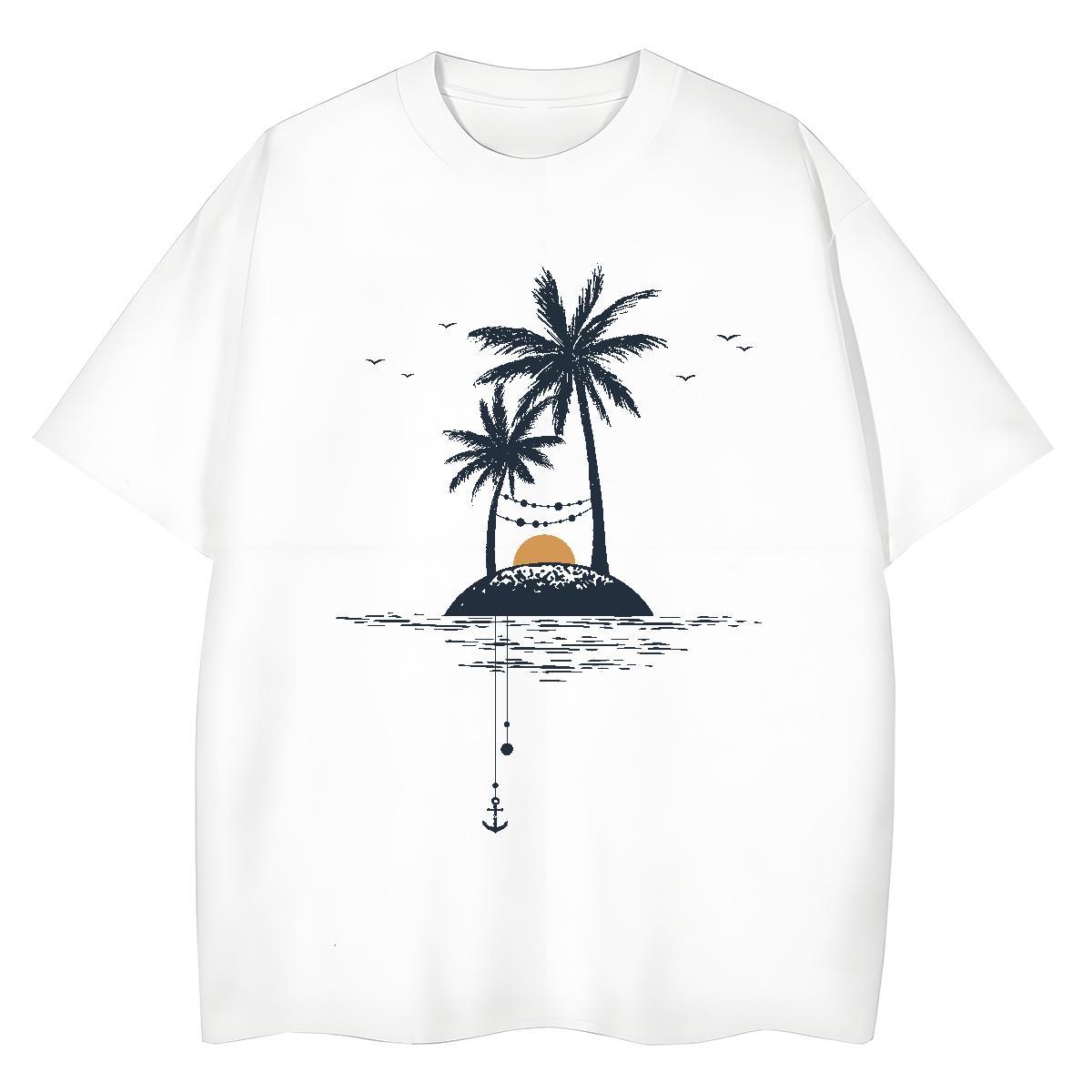 2024 Designer Men Tshirts sea Anime Printing Street 100% Cotton 230g Polos Short Sleeve O-Neck Free Shipping T shirt DIY Printed