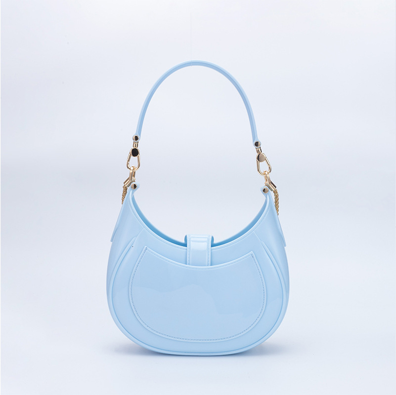 PVC Barbie jelly fashionable versatile rubber sub bag, dirt resistant and easy to wash, summer women's diagonal cross bag