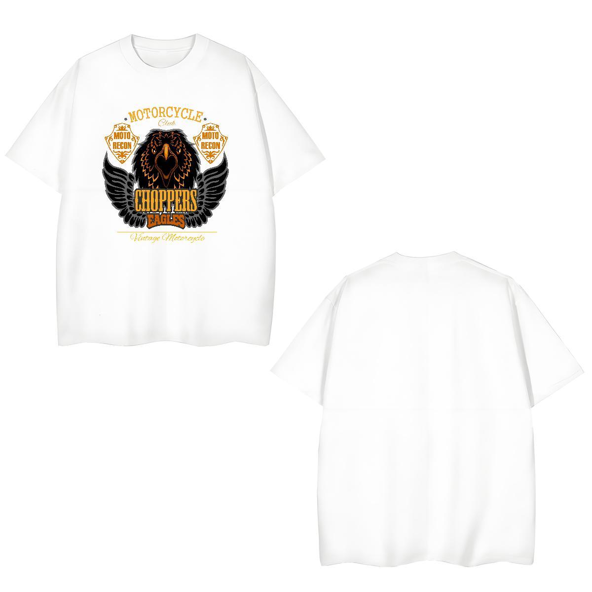 Designer T shirt eagle Breathable Short Sleeve Sports Casual Cartoon Printing L-4XL 230g 100% Cotton Men Tops Tees Classic Clothings