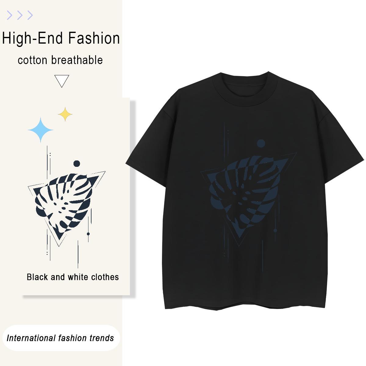 2024 Designer Women Tshirts Hip Hop Breathable Short Sleeve Clothes Comfortable 230g 100% Cotton leaf DIY Logo T-Shirts for Women