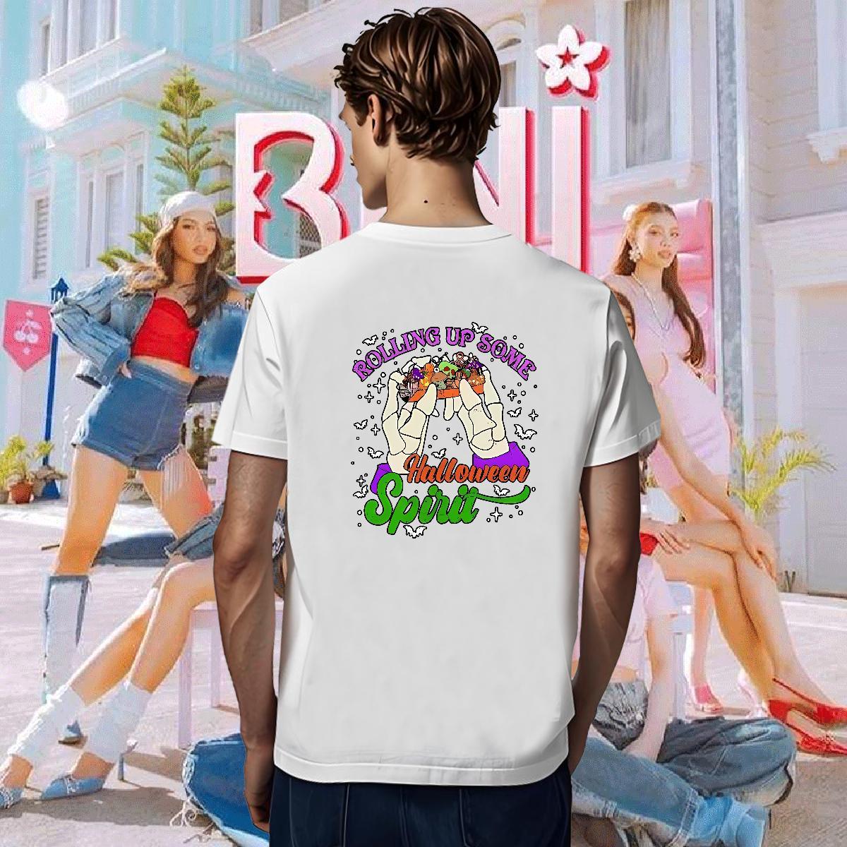 T-Shirts 230g Pure Cotton halloween Daily Wear Breathable Short Sleeve Custom Anime Men Tees Fashion Brand Top Tees