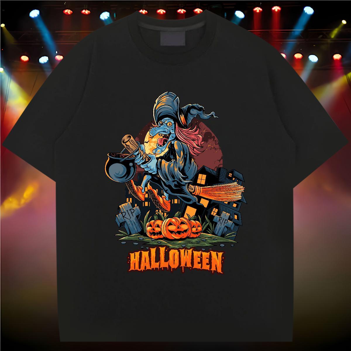 Comfortable T-Shirts pumpkin Short Sleeve O-Neck Outdoor Oversized 3XL 4XL 100% Cotton 230g Tshirt for Man Woman Factory Direct Wear