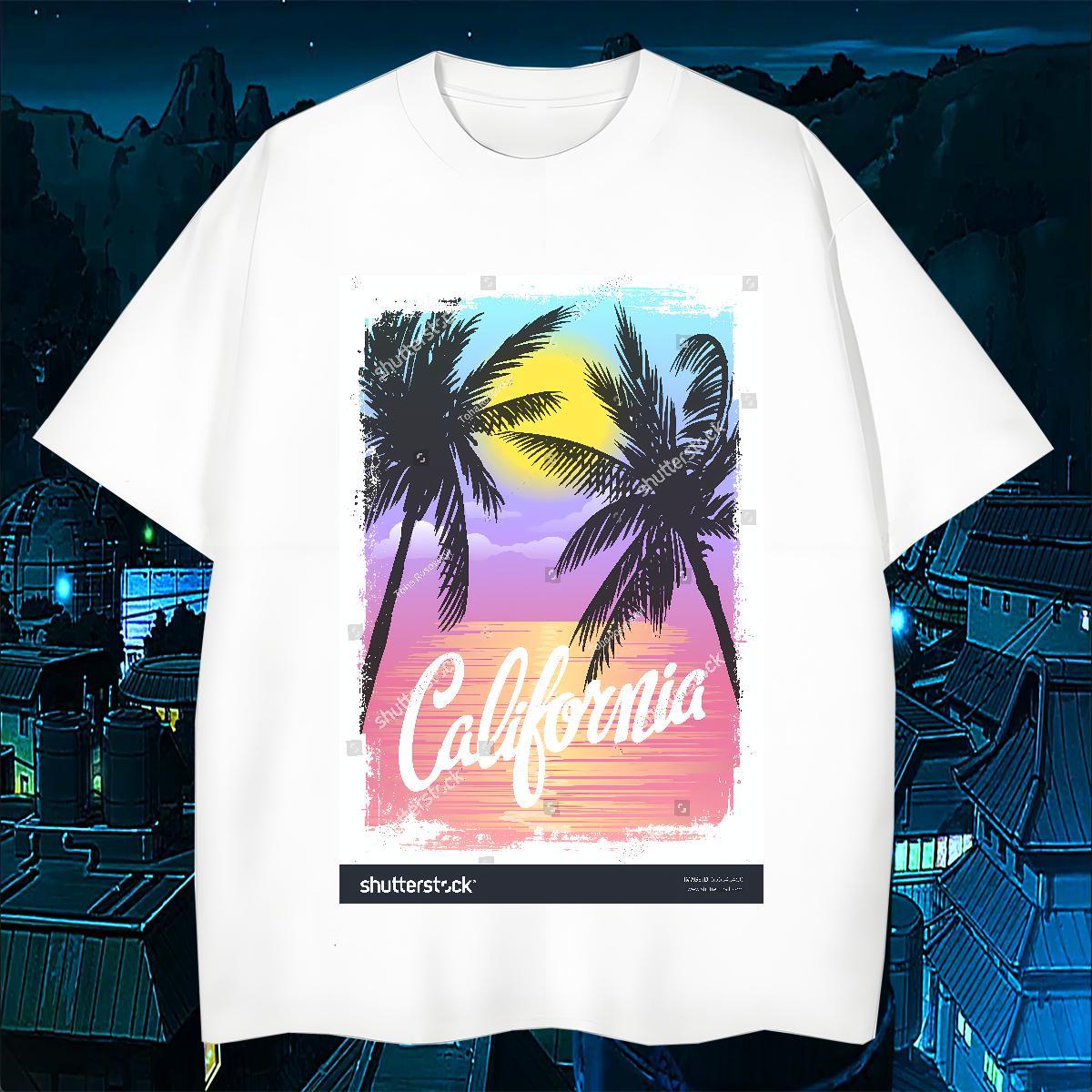 High Quality sun 100% Cotton 230g Couples T Shirts Casual Daily Wear Breathable Short Sleeve T Shirt For Man Factory Direct Anime Clothes