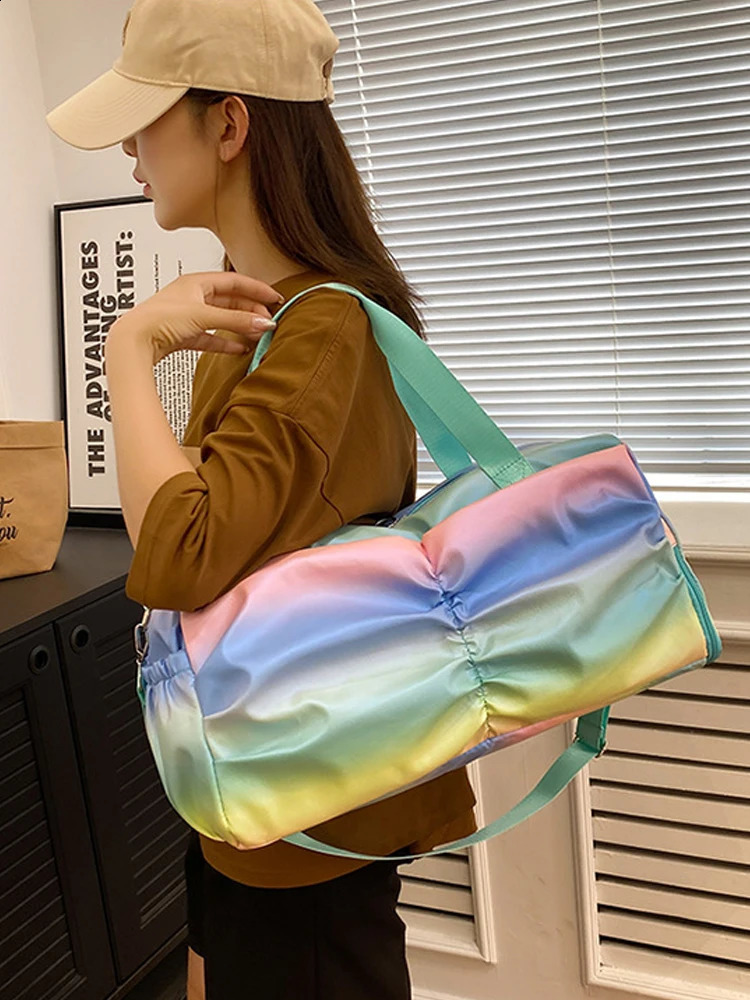 Travel Duffel Bag for Plane Gym Bag Womens with Shoes Compartment and Wet PocketSport Gym Tote Swimming YogaSmall Waterproof 240819