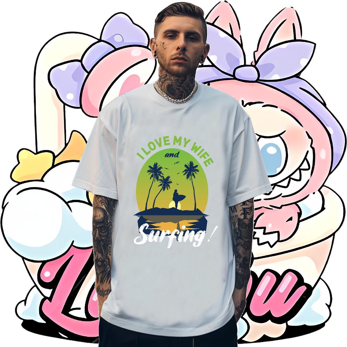 Free Shipping Men Clothes T-Shirt Daily Wear 100% Cotton 230g Customized Crew Neck Breathable sea T Shirt For Man DIY Tee Shirt