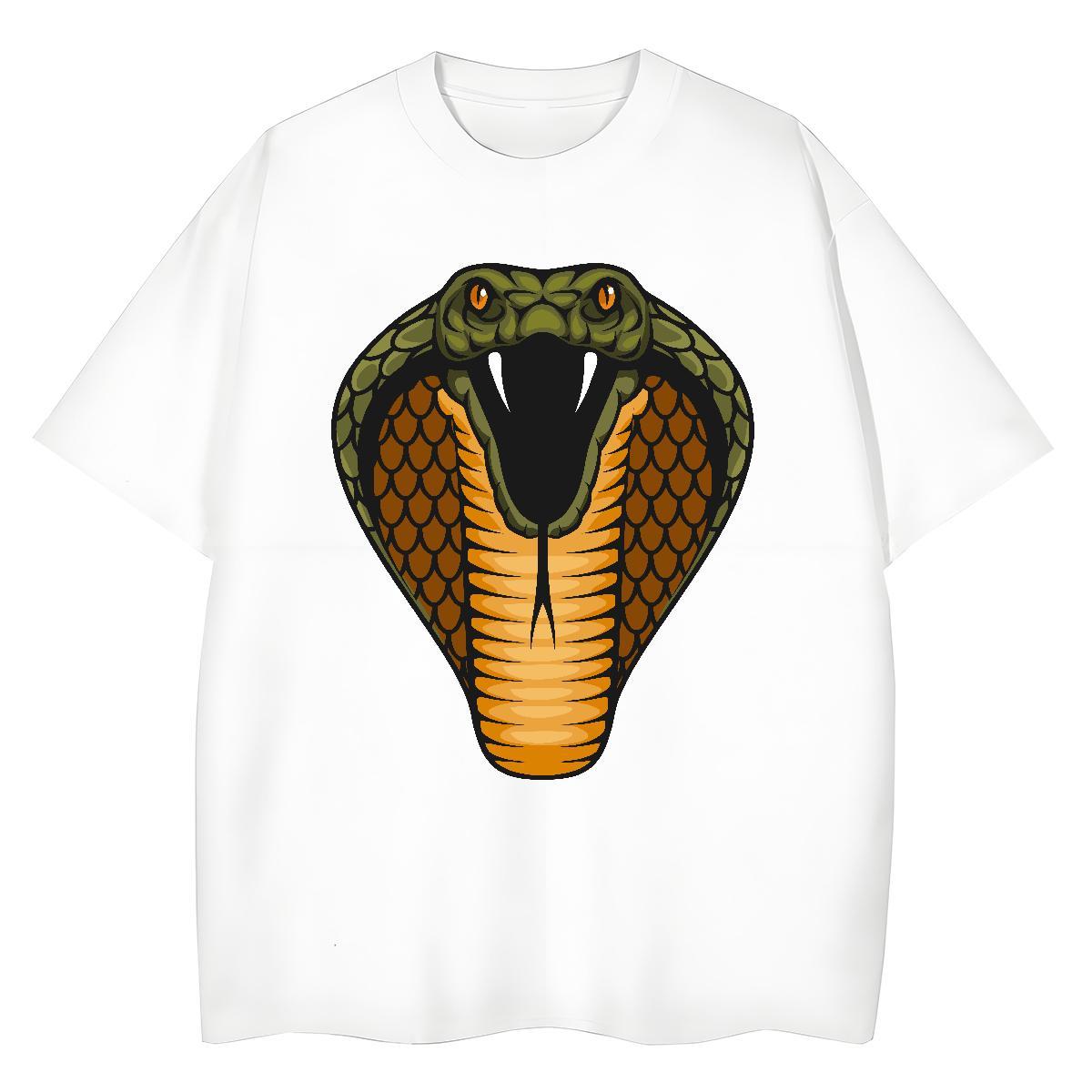 Classic Couples T Shirts Hip Hop Street Crew Neck Breathable Tees Designer 100% Cotton 230g cobra Black Oversized T Shirts Women