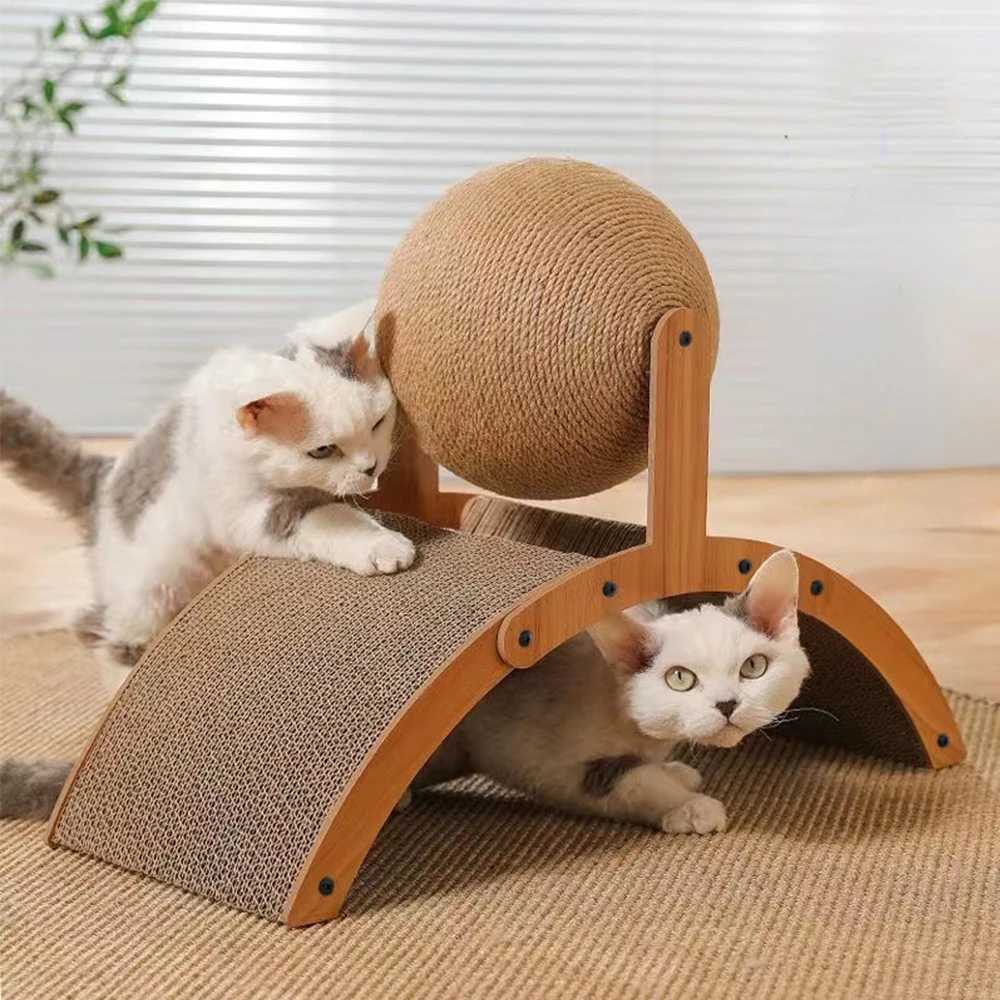 Cat Scratching Ball Toy Kitten Sisal Rope Ball Board Grinding Paws Toys Cats Scratcher Wear-resistant Pet Furniture suppliesXJ240817