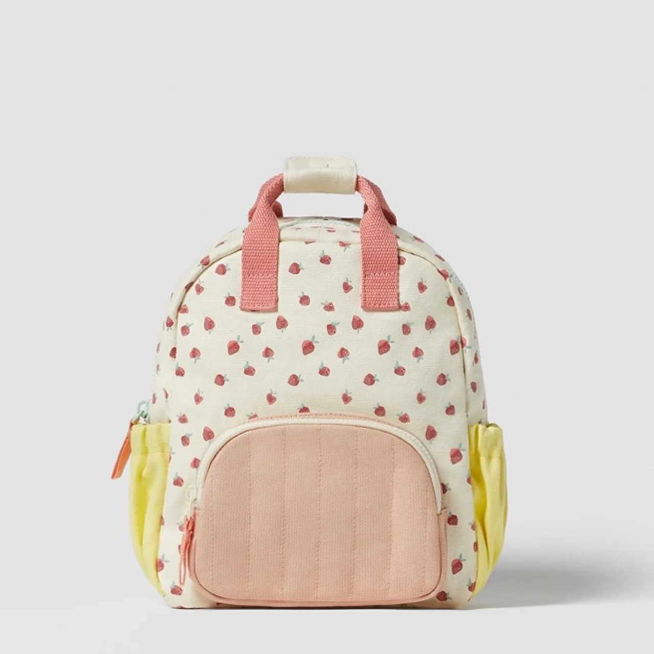 Z New Childrens Bag Baby Strawberry Print Womens Backpack Schoolbag Y240820