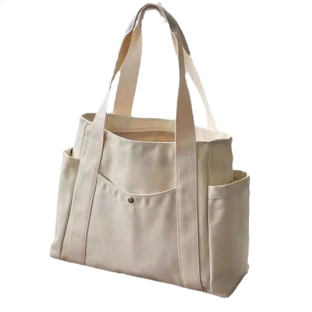 Large Capacity Canvas Tote Bags for Work Commuting Carrying Bag College Style Student Outfit Book Shoulder Shopping y240820