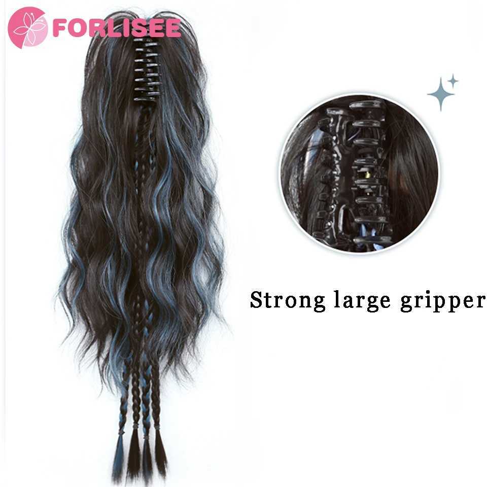 Home>Products>High Brightness Blue Ponytail>Boxer Braid Wig>Water Wave Tear Dopamine Half Braid Clip>Waterfall Braid W240817