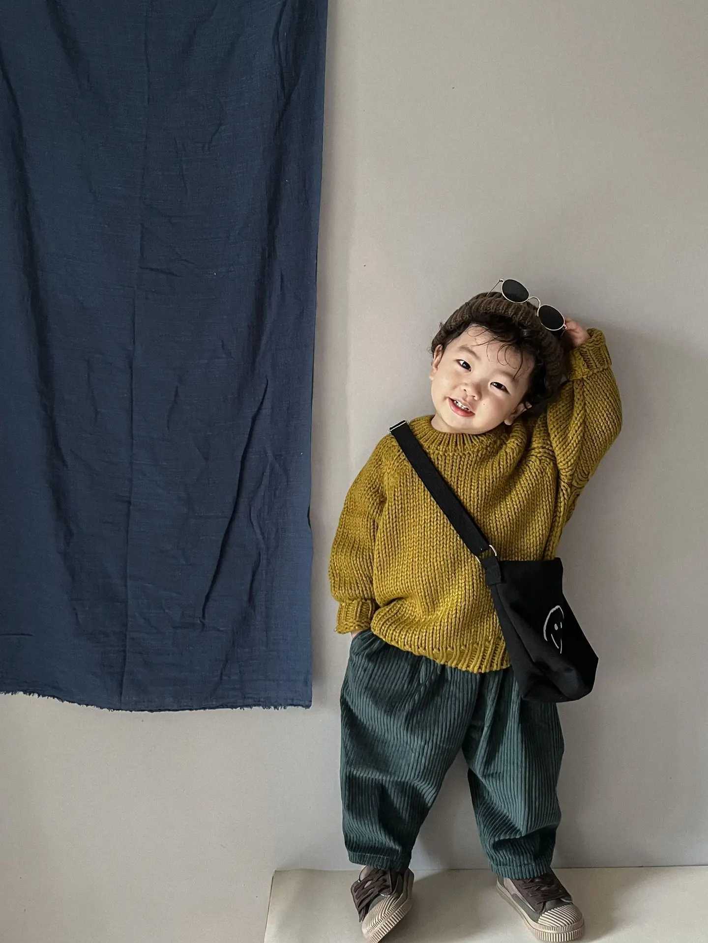Winter boys knitted sweaters childrens cotton clothing childrens ultra-fine sweaters childrens girls cardigans knitted tops W240820