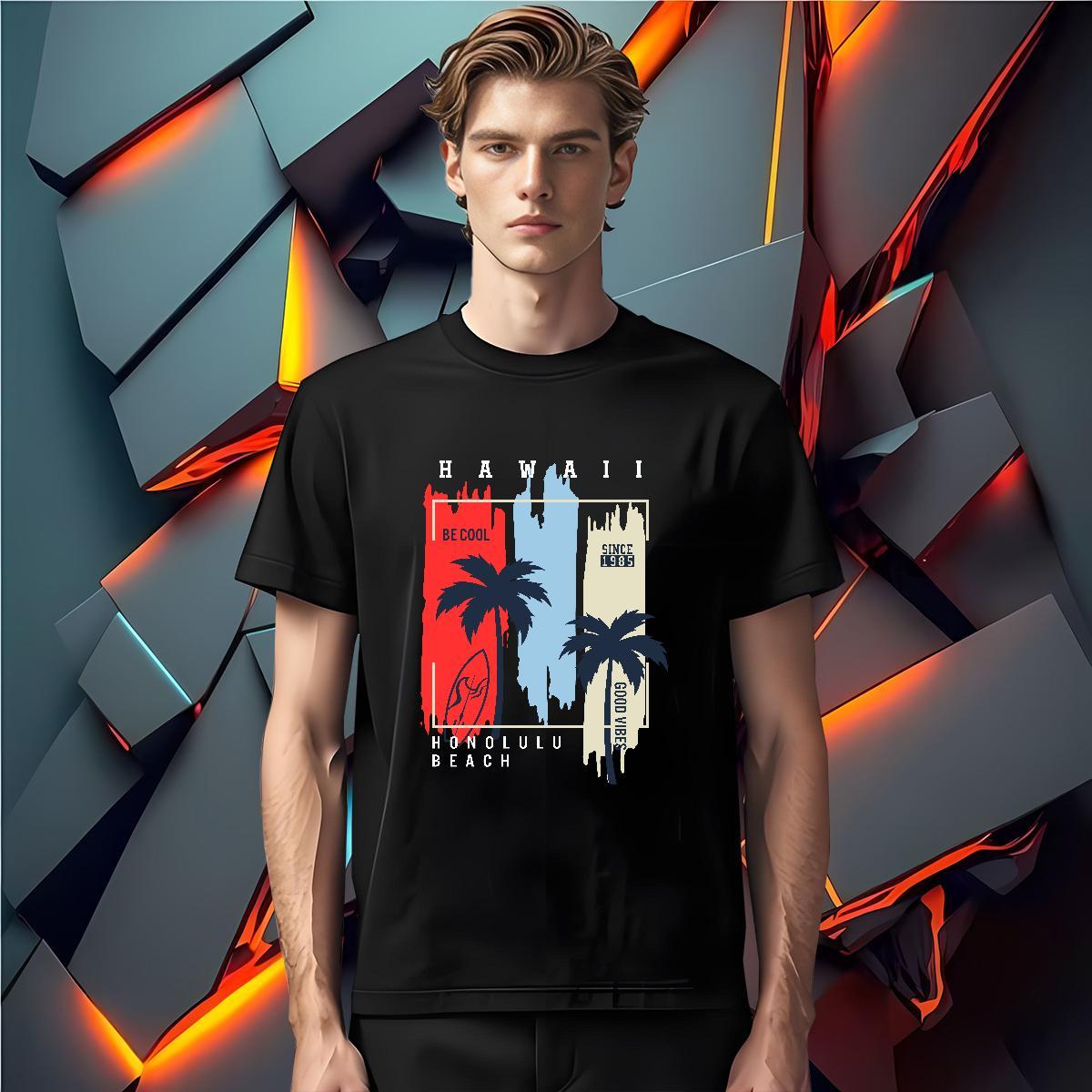 Loose tree 230g Cotton Men Tshirts Sports Casual O Neck Short Sleeves Man T Shirts Fashion Design Skull Wear