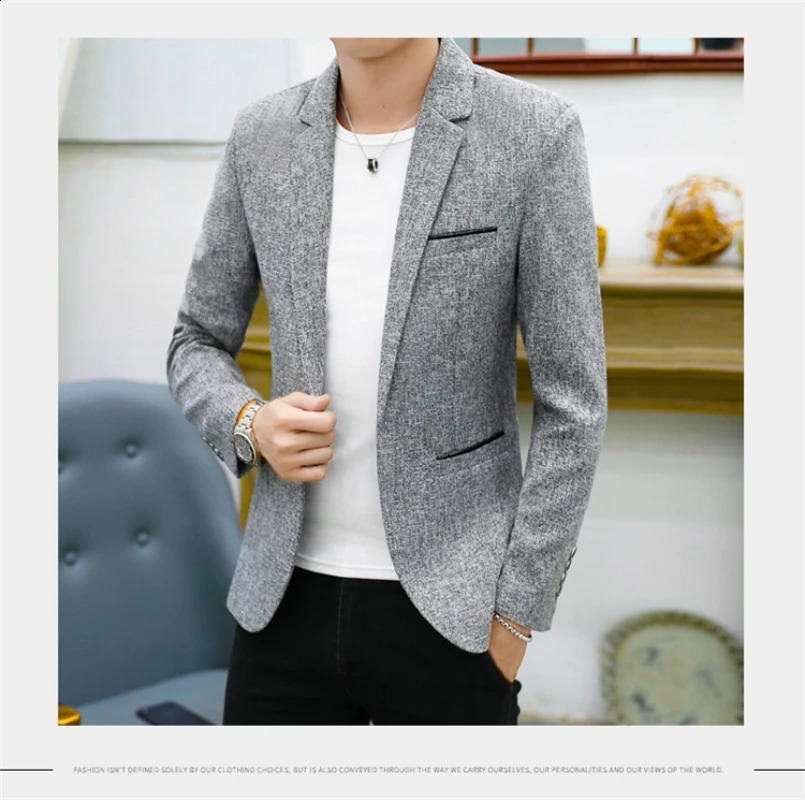 High quality sports jacket mens British style casual business elegant highend simple work gentleman suit 240819