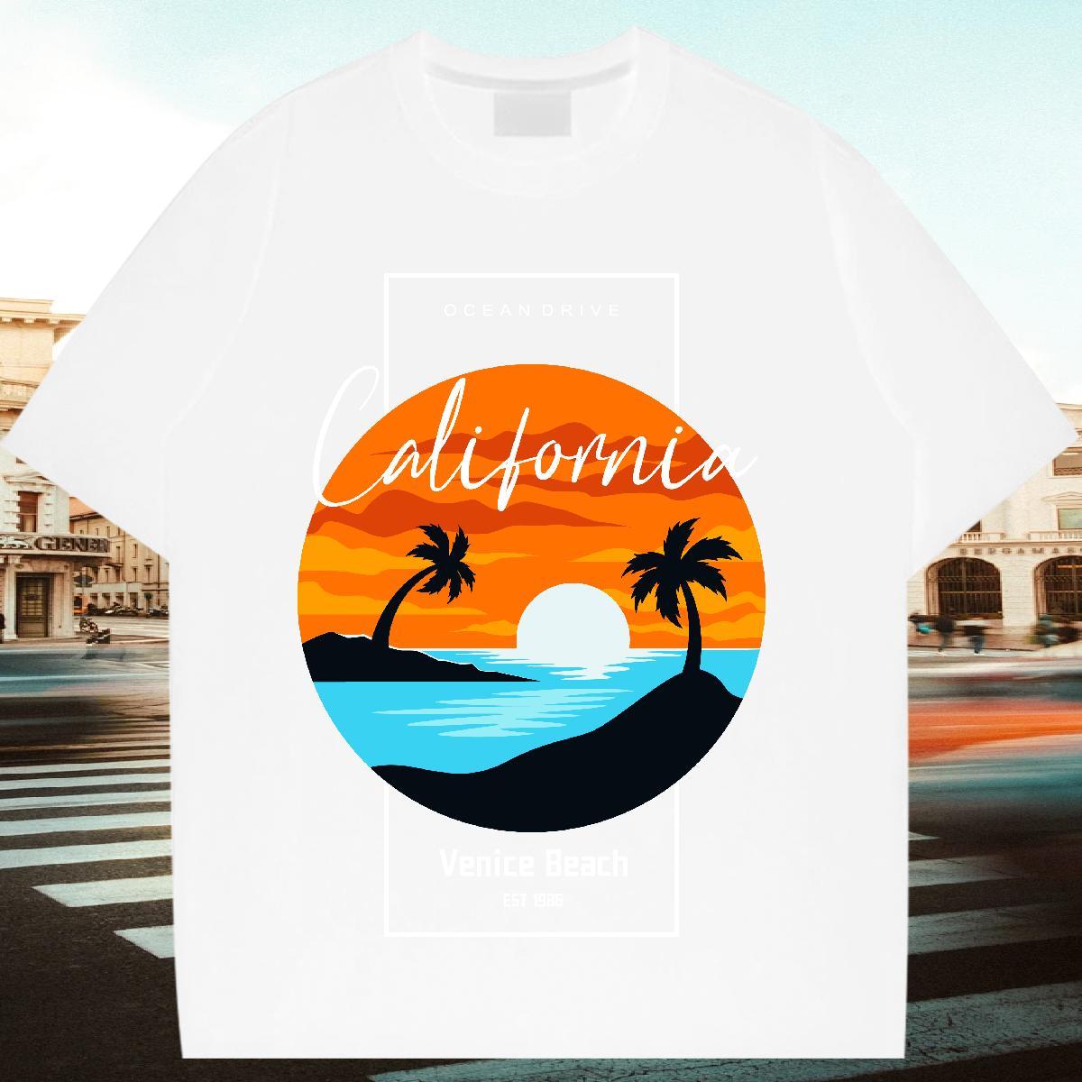 Factory Direct Womens Tshirts High Street Hip Hop Comfortable Tops Shirt Designer 230g Cotton sea Custom Cartoon Womens T Shirts