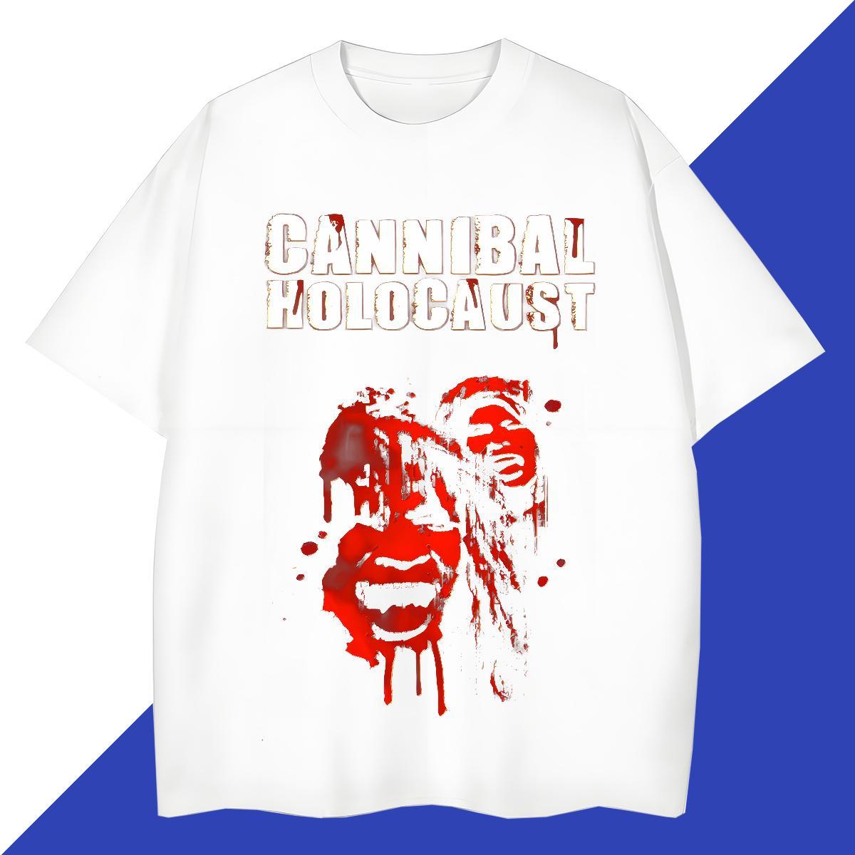 DIY scary Couples T Shirts 100% Cotton 230g T-Shirts Skull Home Outdoor Breathable Short Sleeve Comfortable Tops
