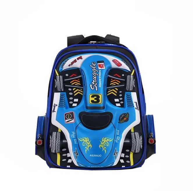 kids car style School Trolley bag 3D EVA School Rolling backpack Bag with wheels for boys student Trolley backpack wheeled bag Y240820