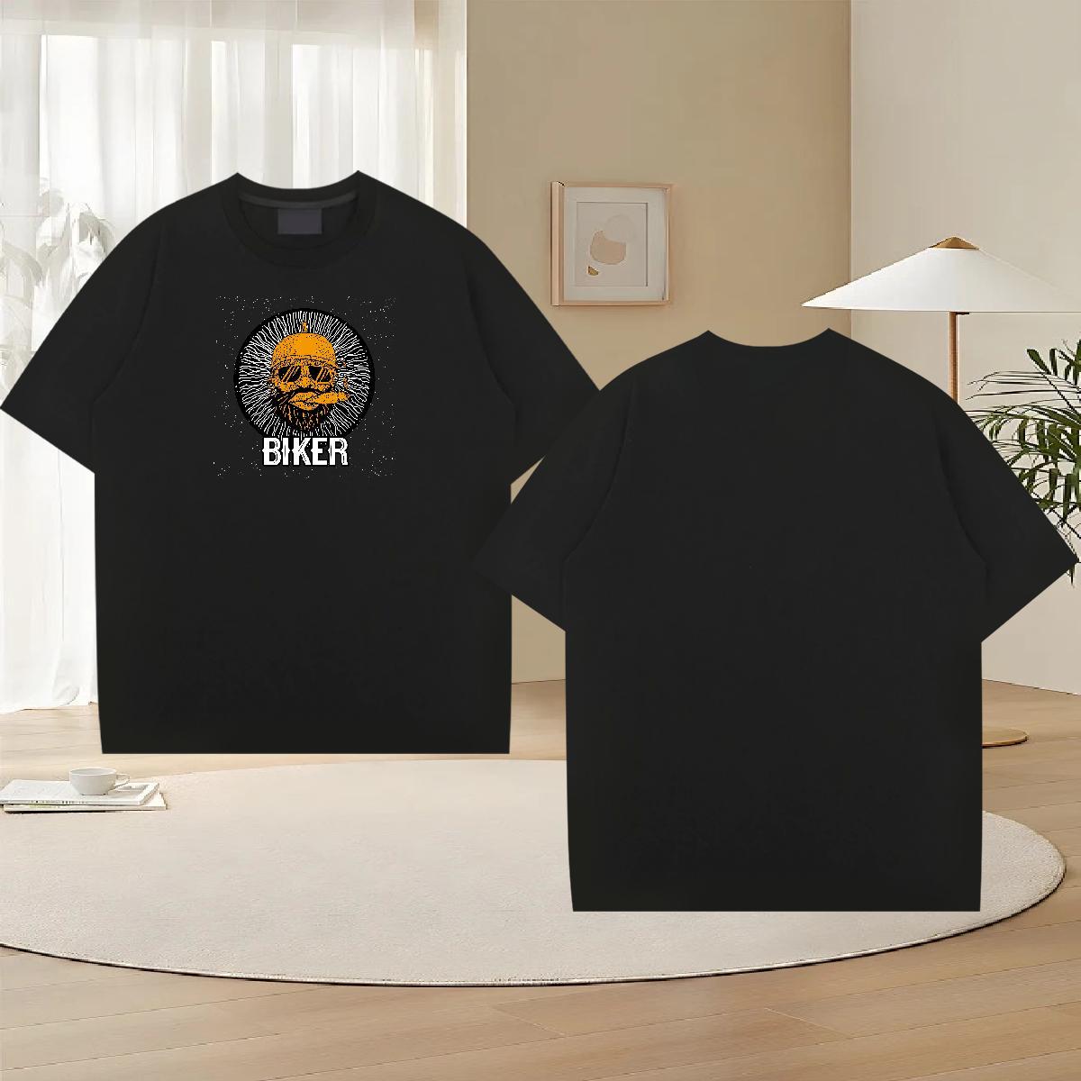 Free Shipping Couples T Shirts Home Outdoor 100% Cotton 230g Custom Anime Round Neck Short Sleeve letter T-Shirts 2024 Summer Wear