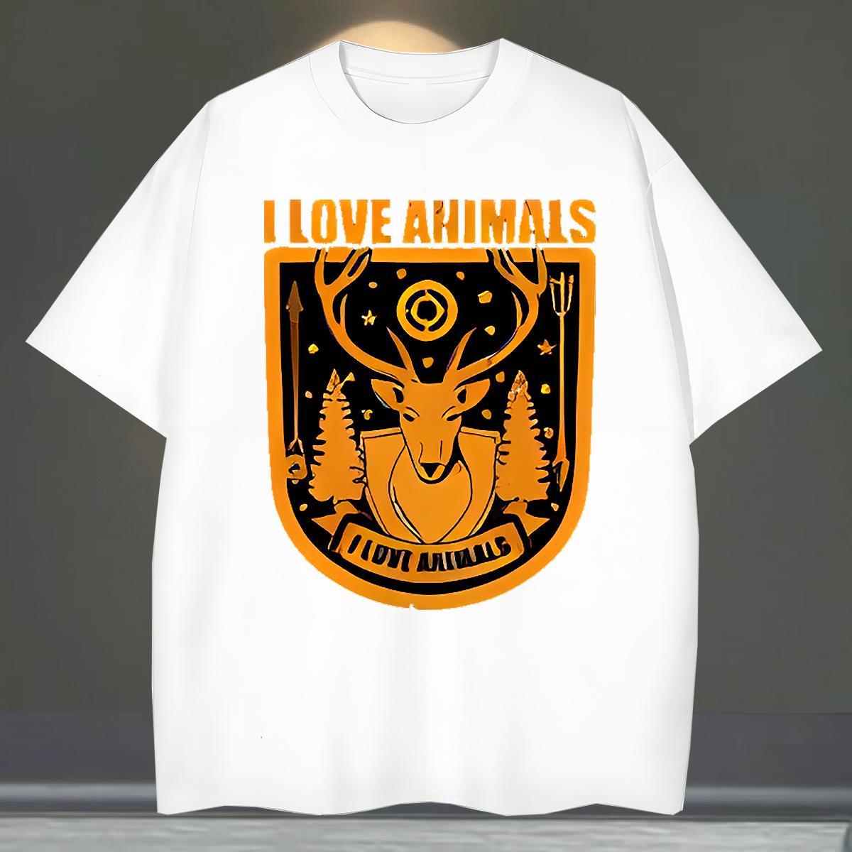 Fashion Design Men Tshirts Deer Street 230g Pure Cotton Tops Breathable Short Sleeve Loose T shirt Customized Print