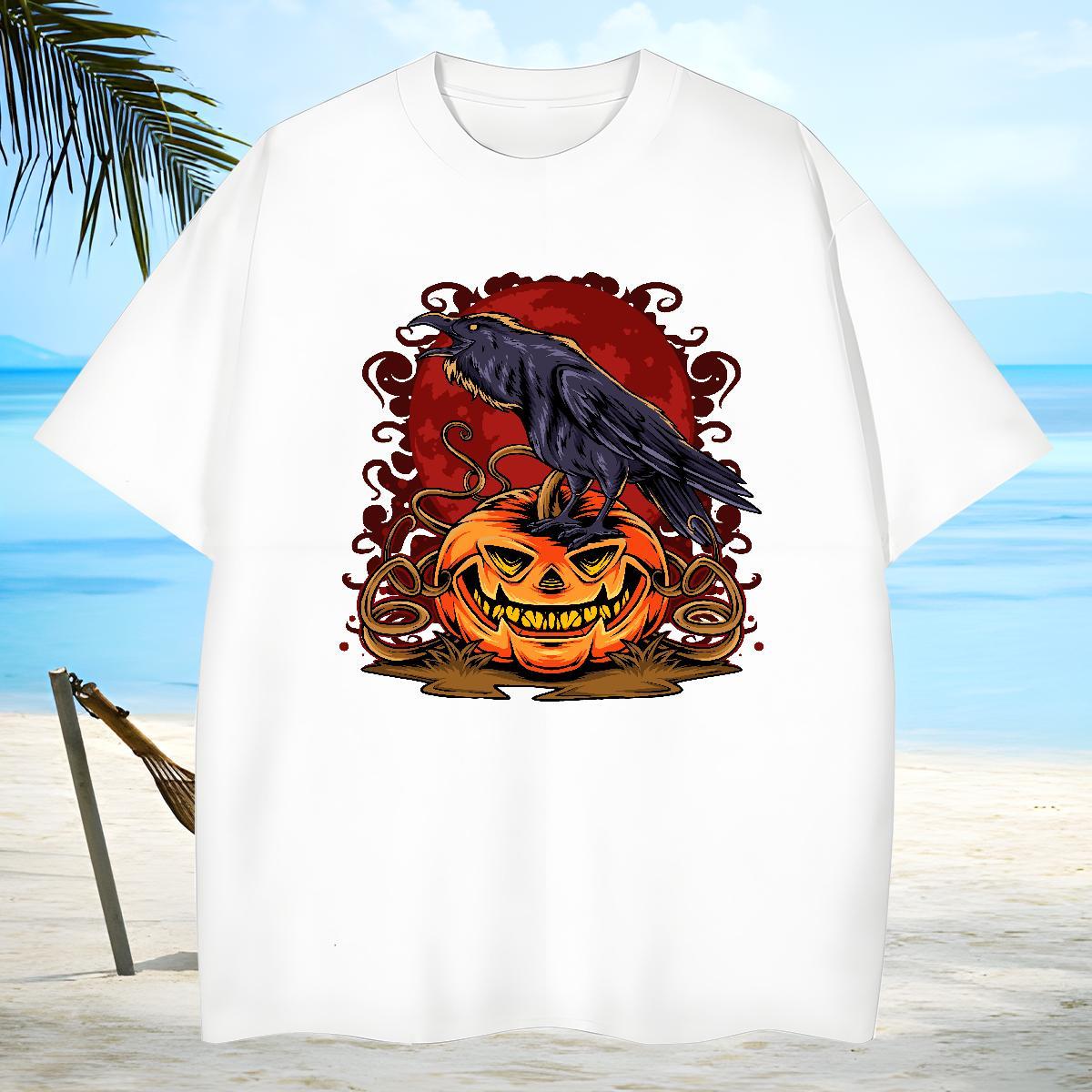 Soft T shirt eagle O-Neck Short Sleeve Street Wear White Plus Size 230g Pure Cotton Mens Tshirts Fashion Design Tee Shirt