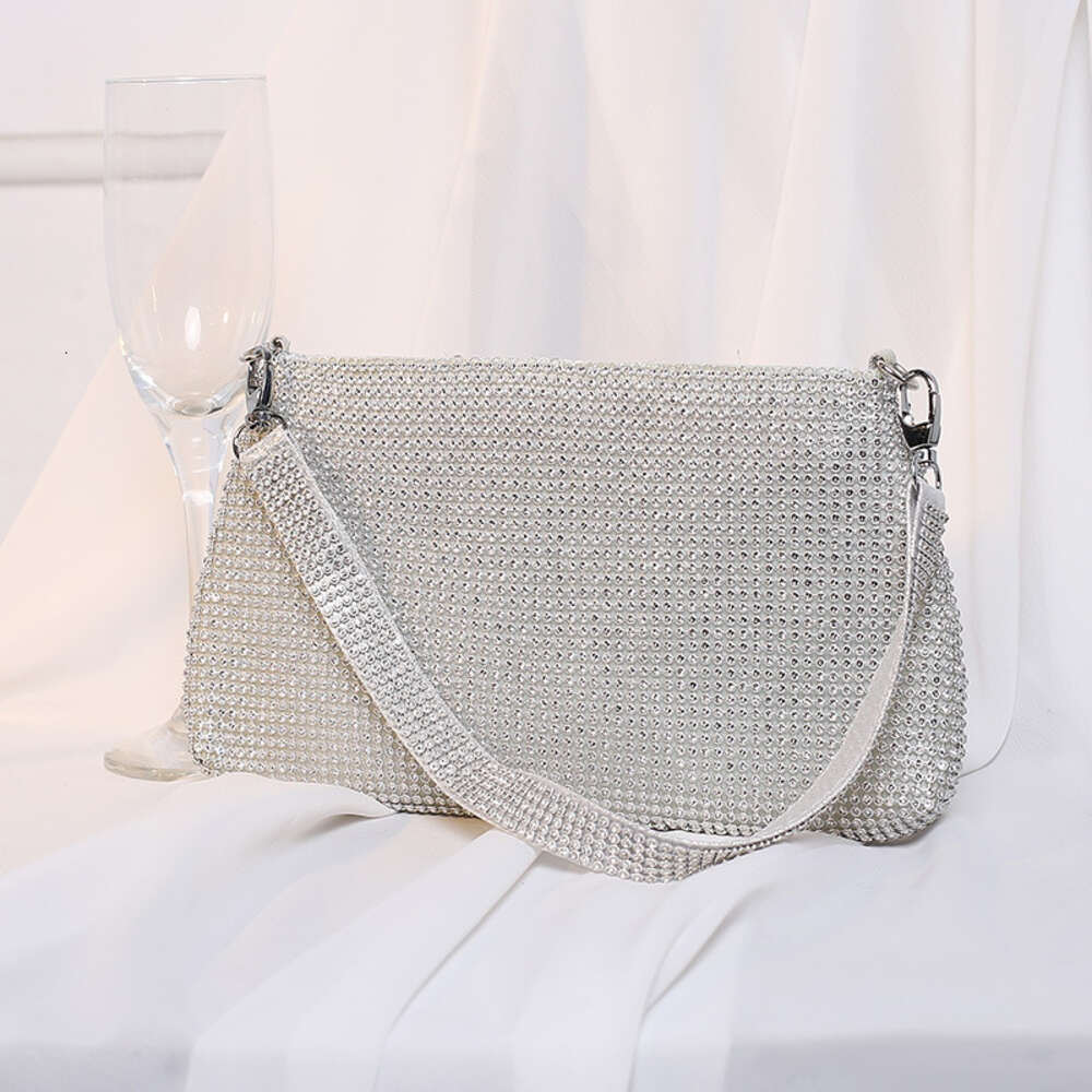 New banquet handmade rhinestone handbag, underarm shoulder crossbody bag, women's bag