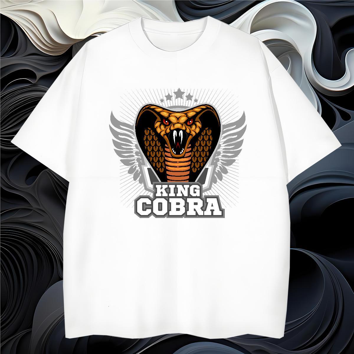 Free Shipping Men T Shirts cobra Breathable Short Sleeve Street wear Hip Hop Custom Big Size 230g Cotton Tshirts Stylist Tops Shirt