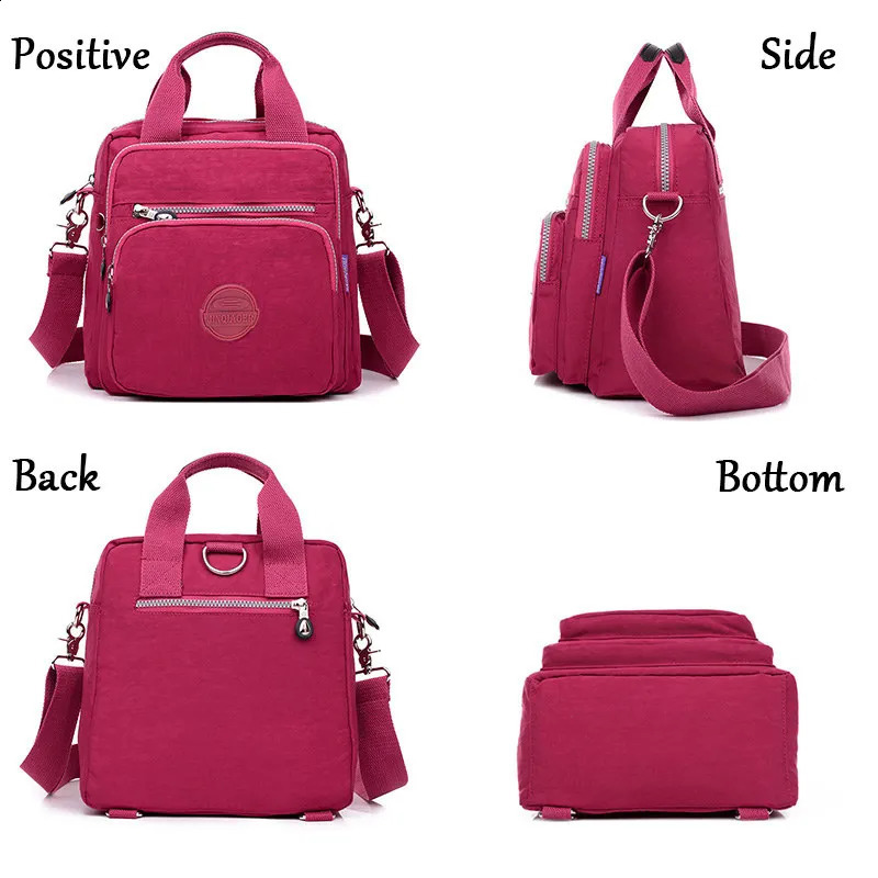 Womens messenger bag clutch womens handbag three zipper main bag womens er shoulder cross body bag Sacamain 240819