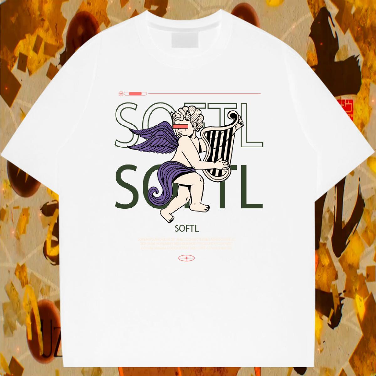 Cool funny 100% Cotton 230g Men Clothes T-Shirt Street Crew Neck T Shirts Men 2024 Skull Tees