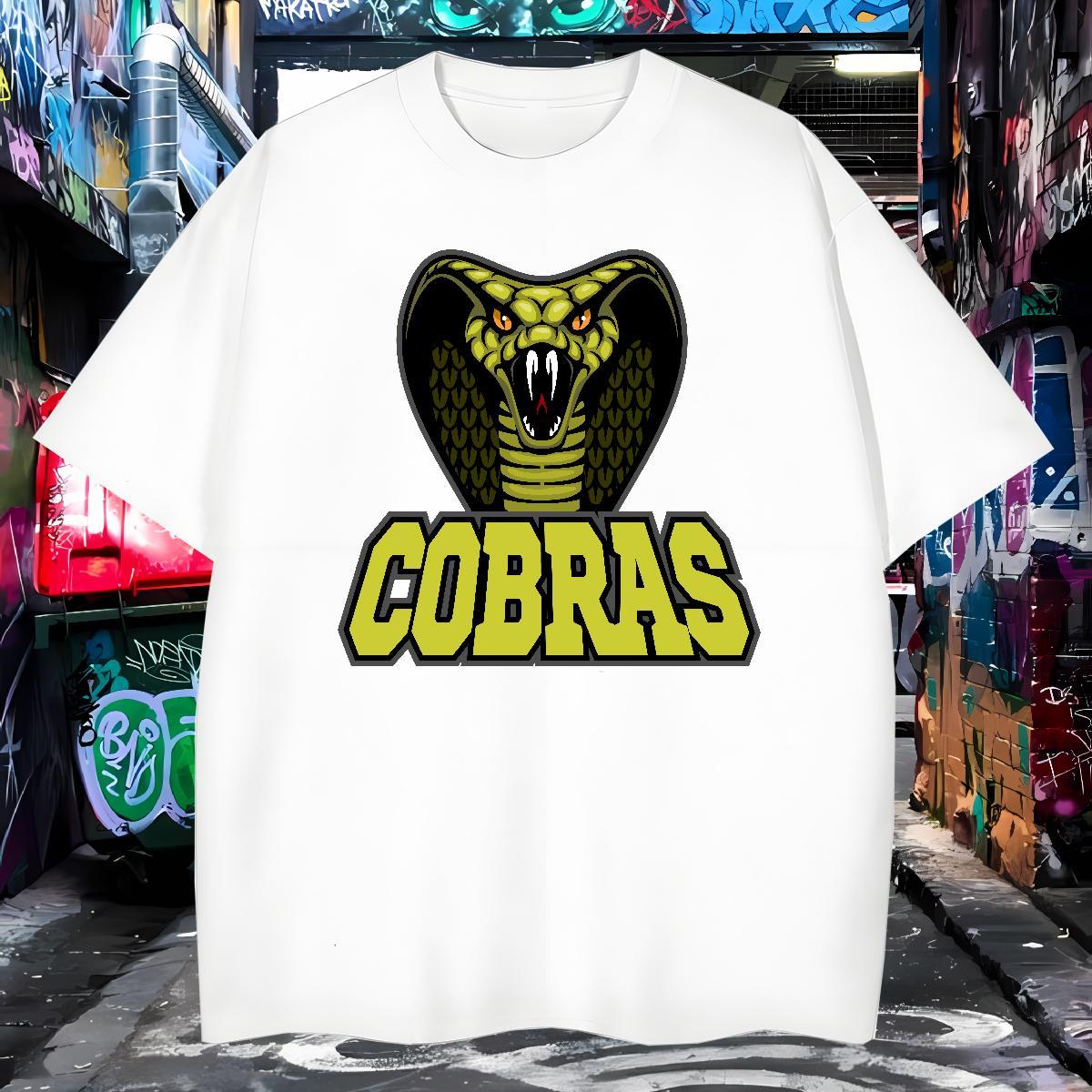 TOP Quality Men T Shirts cobra Crew Neck Breathable Street wear Hip Hop White Plus Size 230g 100% Cotton Mens Tshirts Casual New Top Tees