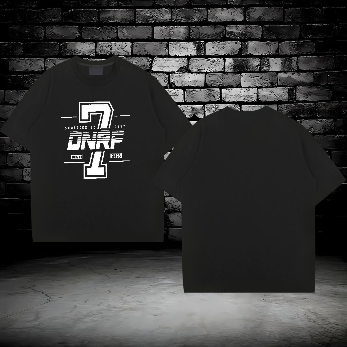 Popular letter 100% Cotton 230g Men Clothes T-Shirt Summer Casual O-Neck Short Sleeve T Shirt For Man New Designer Anime Tops