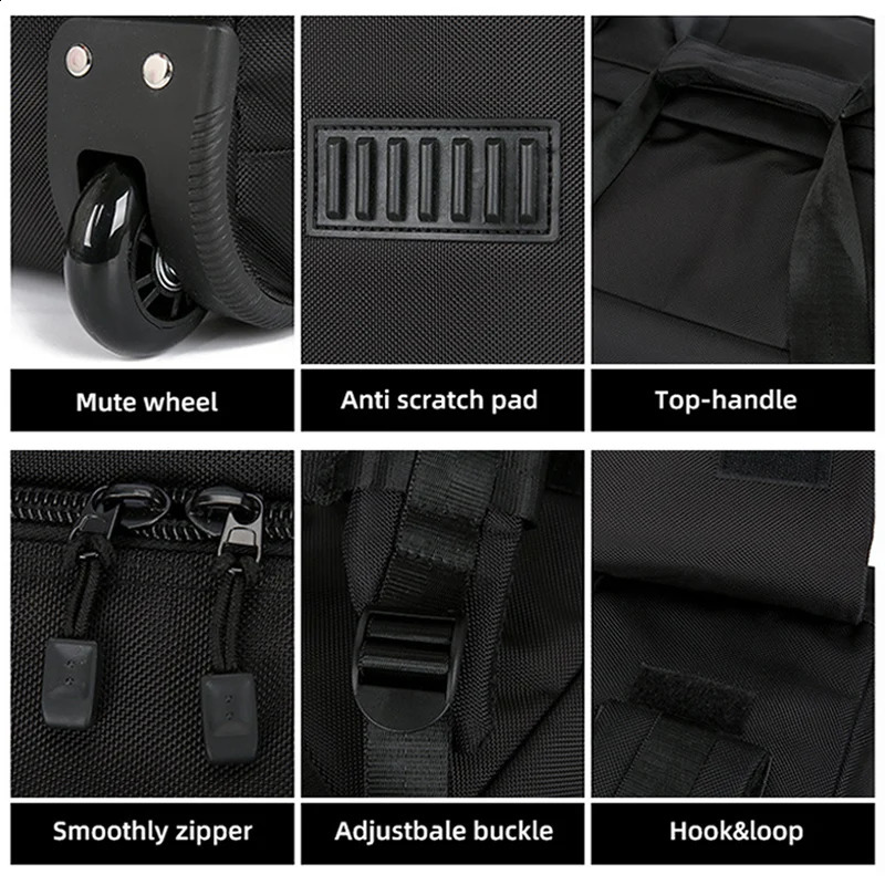 Foldable Traveling Wheeled Bags Unisex Universal Travel Bag With Wheel Large Capacity High Quality Luggage Storage Handbag 240819