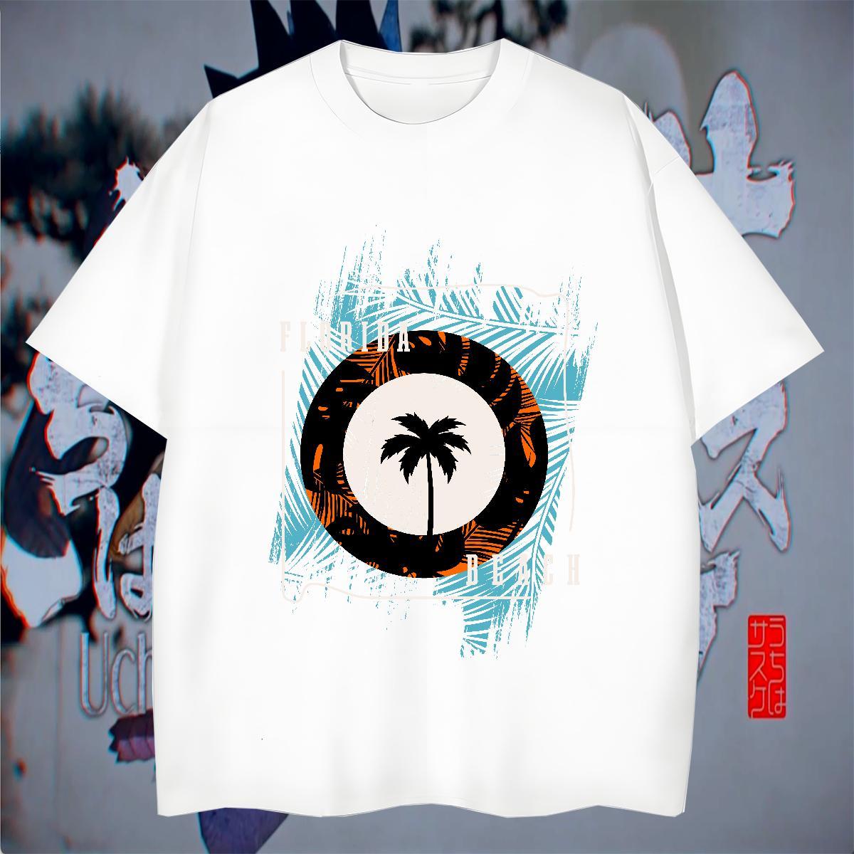 TOP Quality Couples T Shirts Street 230g Pure Cotton Custom Cartoon Breathable Short Sleeve tree T Shirts Men 2024 Summer Tops