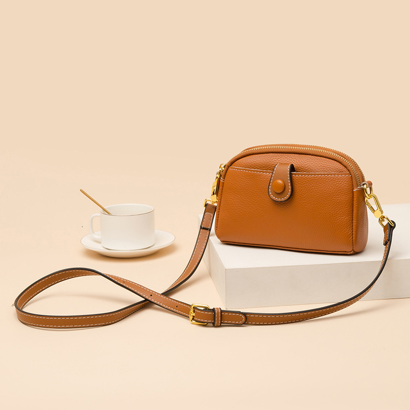Genuine leather new mobile phone fashion versatile small women's single shoulder crossbody bag