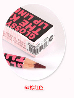 Waterproof Midnight Cool Black Lip Liner for Decorative Nude Color Lips