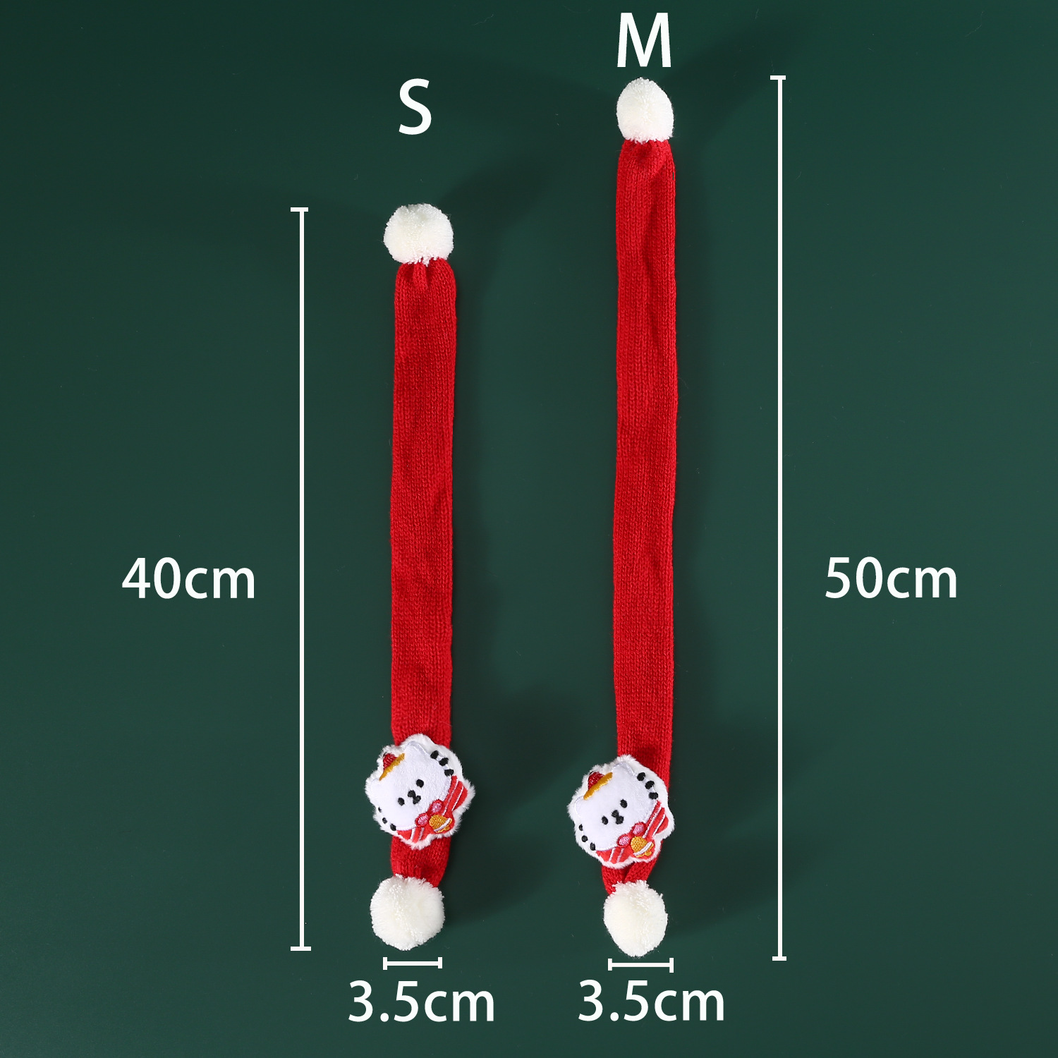 2024 New Red Christmas Pet Scarf Cat Dog Christmas Tree Crtoon Ball Knitted Wool Bib Hat Set