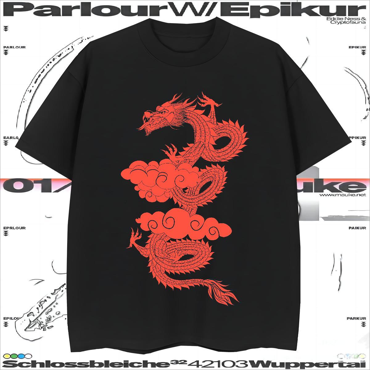 Mens T Shirts 230g Cotton dragon Home Outdoor Short Sleeve Soft DIY Tshirts Free Shipping Popular Tee Shirt