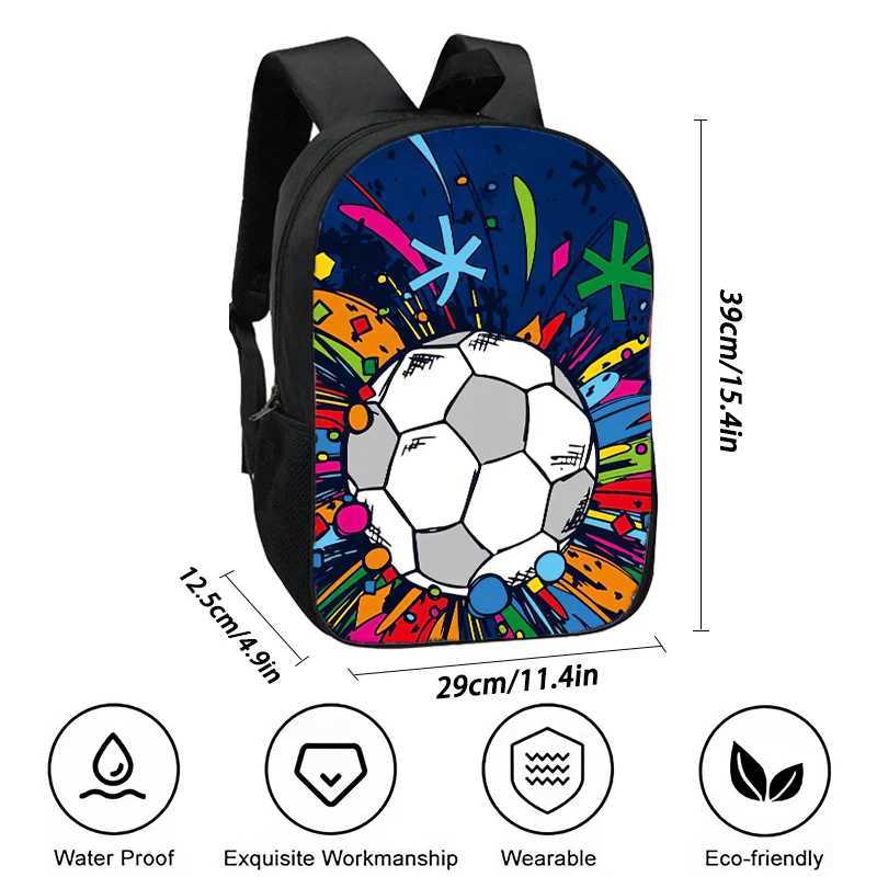 3Pcs Set School bags with Shoulder Bag Pencil bagCatoon School Bags for Boys Girls Kids Bags with Football PrintedLight Weight Y240820