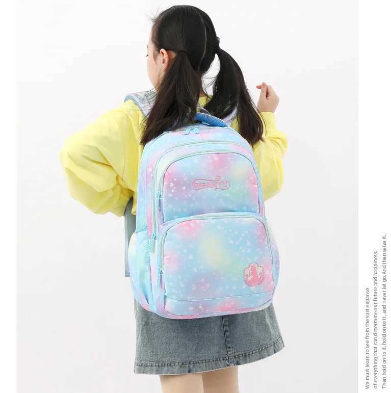School Trolley Bag Set For girls Trolley Backpack Sets Elementary School Students Rolling Bookbag Girls Backpack with Wheels Y240820