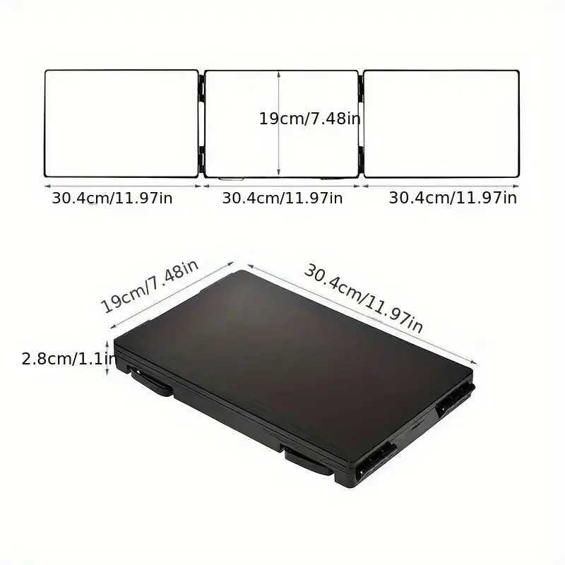 1/2Pcs Foldable 360-degree Make-up Mirror Telescopic Hanging Selfie Mirror for Hair Coloring and Braiding DIY Hair Cutting Y240819